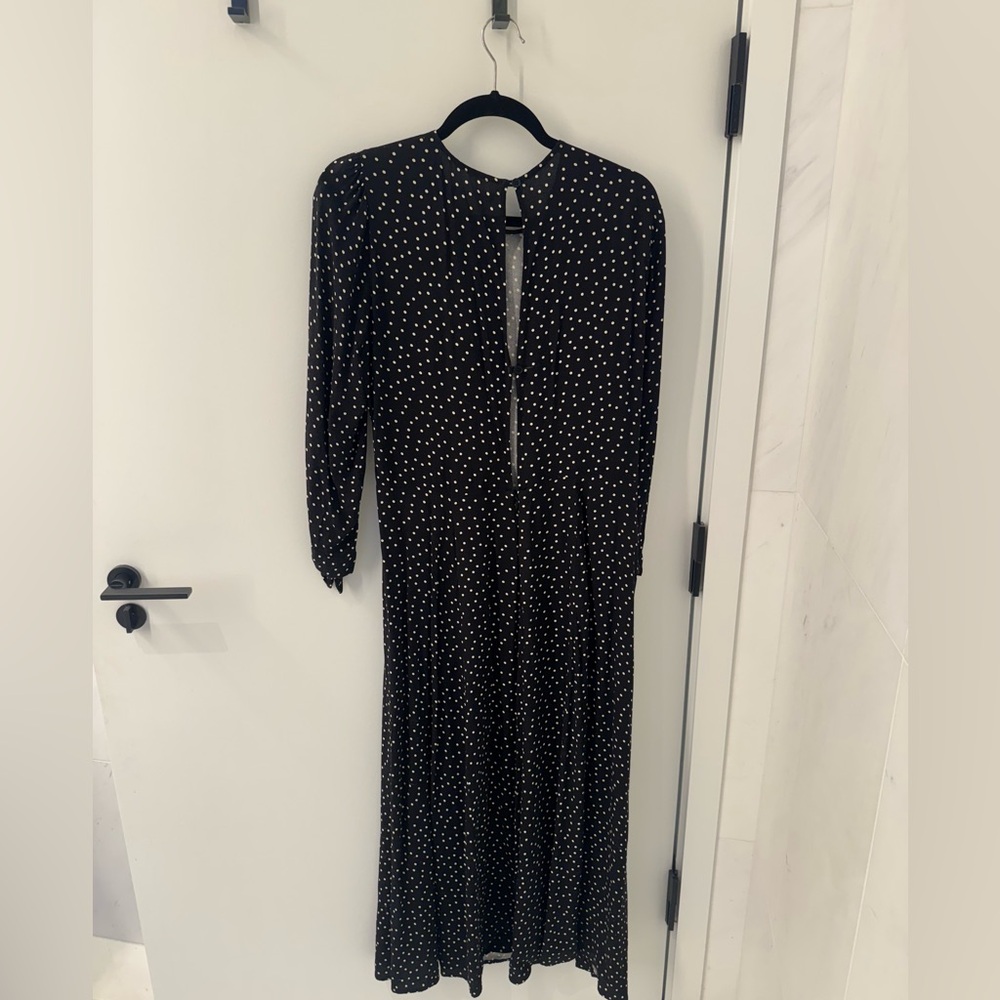 Reformation Black and White Long Sleeve Dress - Picture 7 of 7